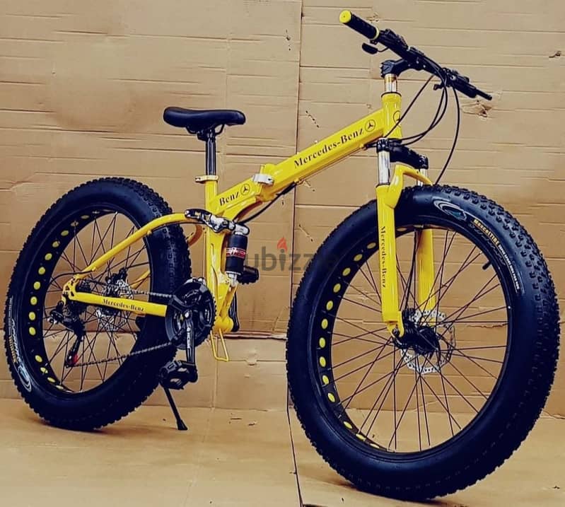 Yellow Foldable Cycle Mercedes Benz Fork 0