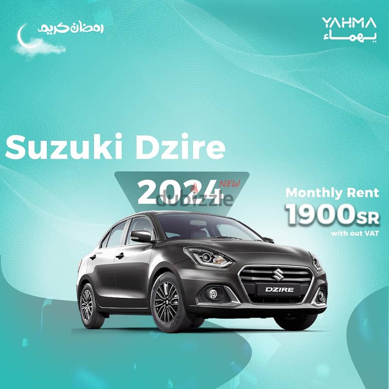 Suzuki Dzire 2024 for rent - Free delivery for monthly rental 0