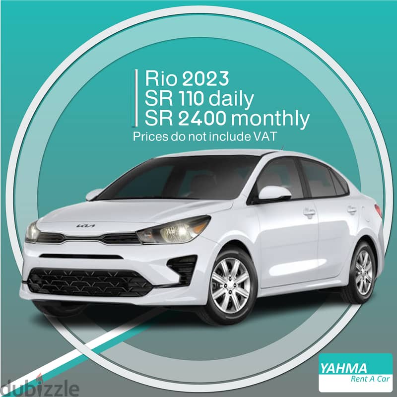 Kia Rio 2023 for rent - Free delivery for monthly rental 0