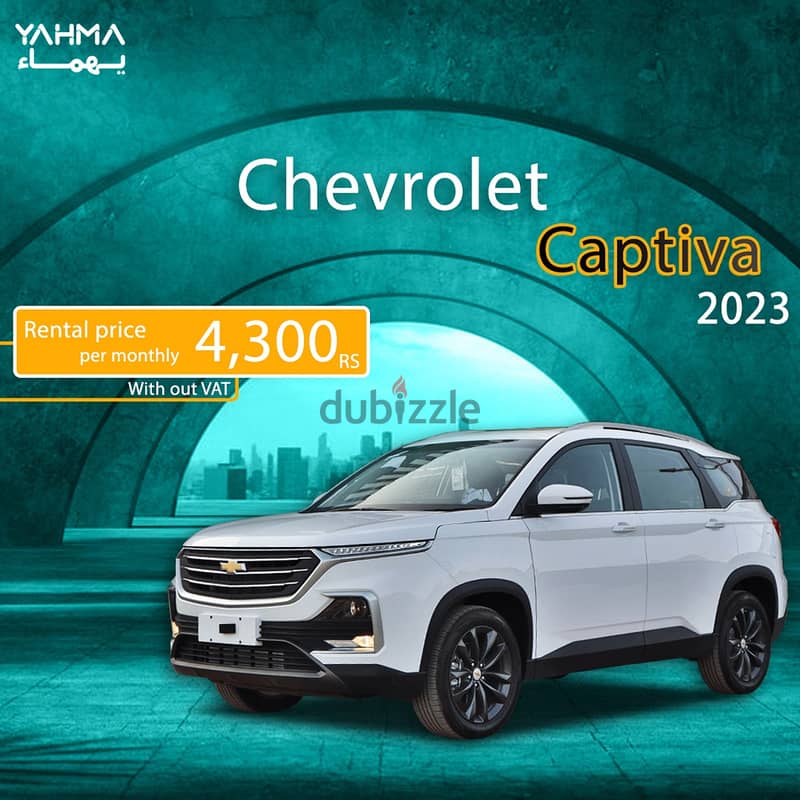 Chevrolet Captiva 2023 for rent - Free delivery for monthly rental 0