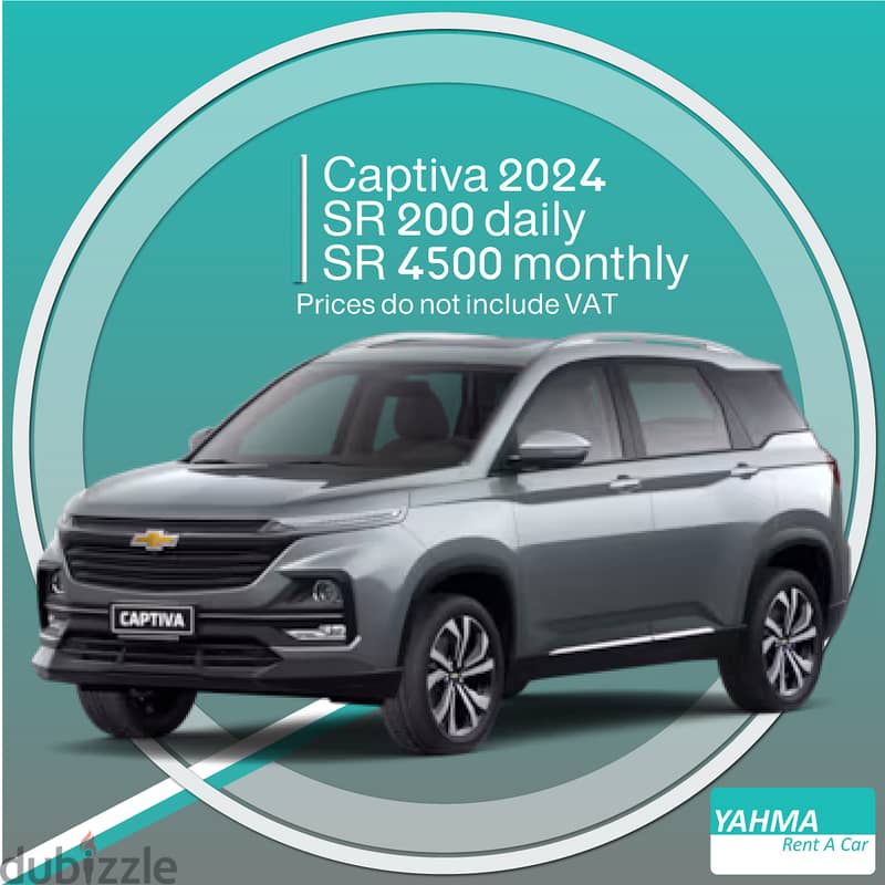 Chevrolet Captiva 2024 for rent - Free delivery for monthly rental 0