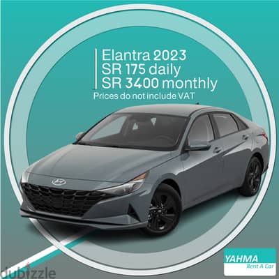 Hyundai Elantra 2023 for rent - Free Delivery for monthly rental