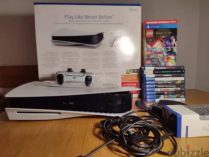 Sony PS5 Blu-Ray Edition Console - White (825GB) + 11 Video Games - 3