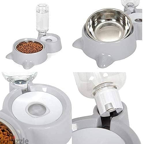 Cat Bowl Dog Water Feeder Bowl Cat Kitten Drinking Fountain Food Dish 3