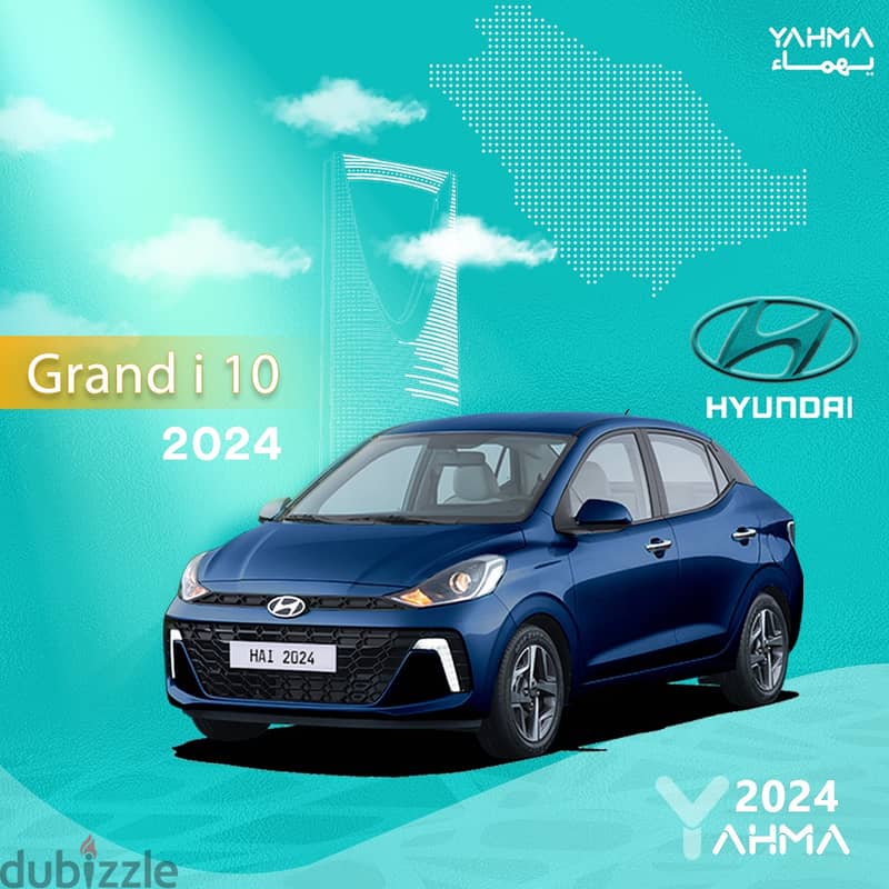 Hyundai i10 2024 for rent in Khobar - Free Delivery Monthly Rent 0