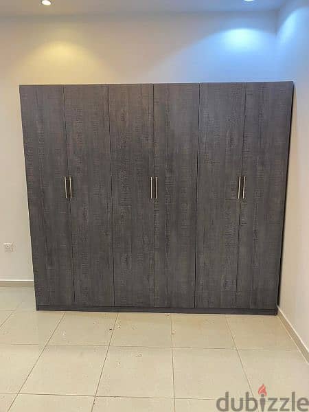 Grey Bedroom Set with 6-Door Wardrobe – Fully Installed! 1