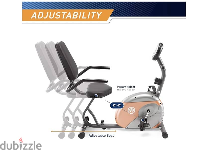 Exercise bike with back support 4