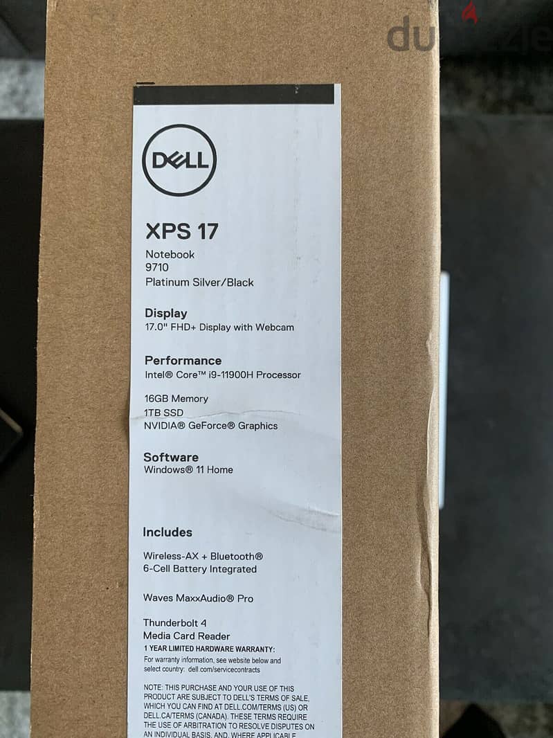 DELL XPS 17 9710 17" Laptop - Intel® Core™ i9, 1 TB SSD 0