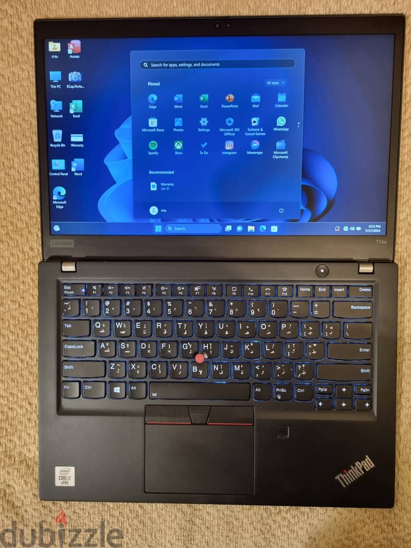 Touch Lenovo T14s- Intel Core i7- Ram 16-  لاب توب شاشة لمس  لينوفو i7 6