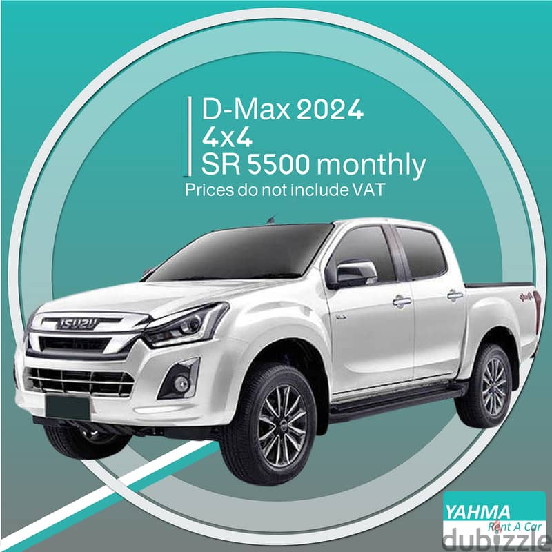 Isuzu Dmax Pickup 2024 4x4 for rent (for businesses only) 0