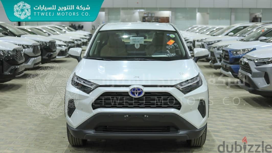 تويوتا راف فور 2.5 ال اي هايبرد 4x4 2024 أبيض هايبرد/هجين[ داخلية بيج] 0