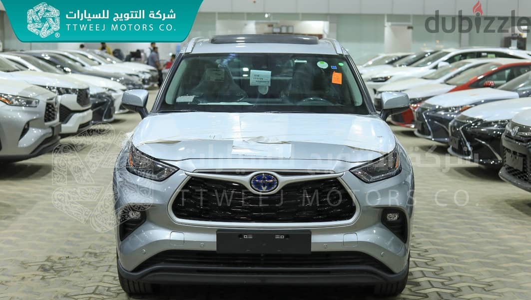 تويوتا هايلاندر جي إل إي 4x4 2024 فضي هايبرد/هجين[ داخلية رمادي] 0