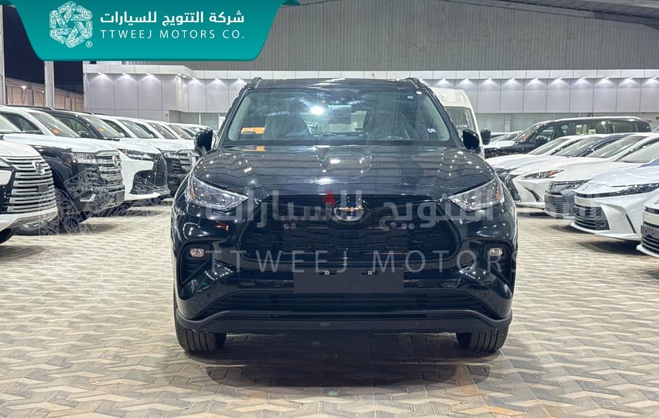 تويوتا هايلاندر 2.5 جي ال اي 4x4 الاصدار الاسود 2024 اسود هايبرد/هجين[ 0