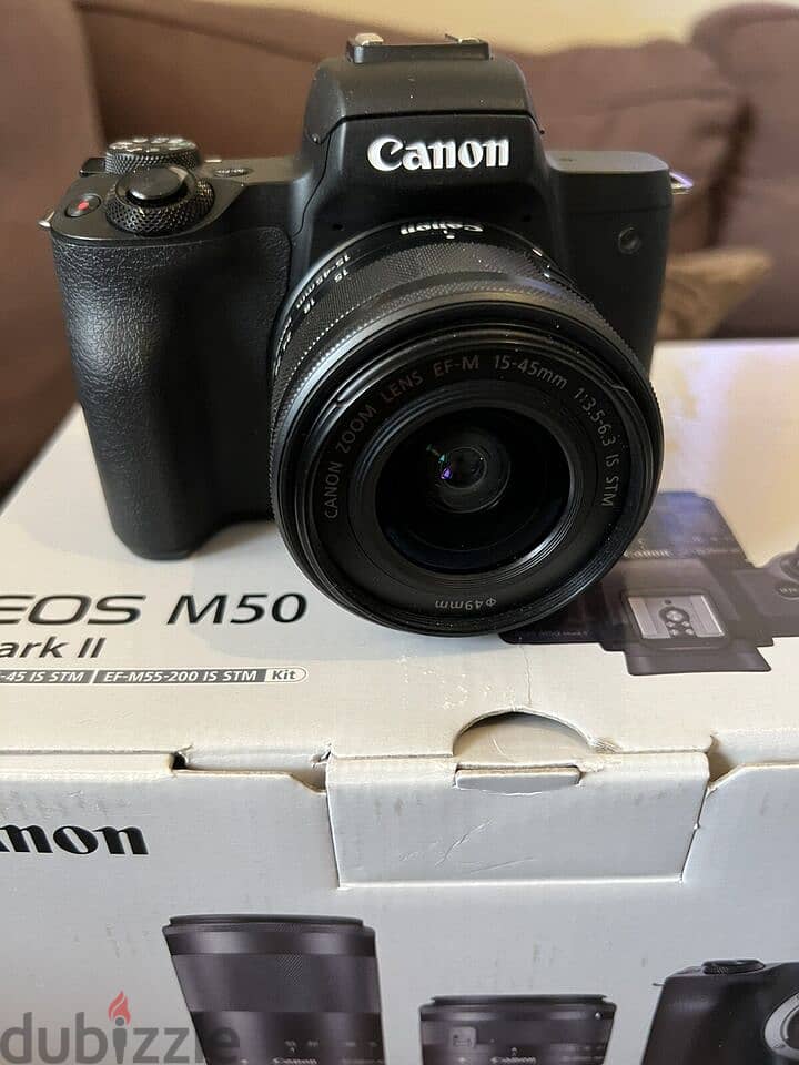 Canon E O S M50 Mark II Mirrorless  15-45mm and 55-200mm Lenses 0