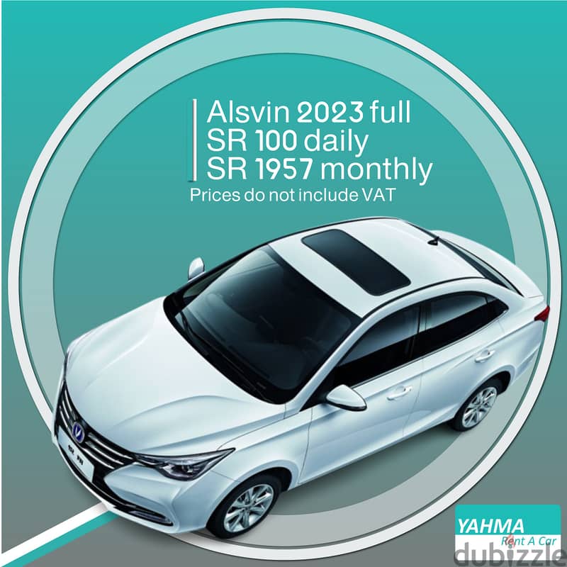 Changan Alsvin 2023 for rent in Khobar - Free delivery monthly rental 0