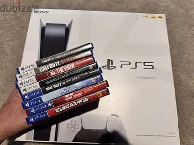 Sony PlayStation 5 Disc Edition 825GB Home Console With 8 Game Bundle