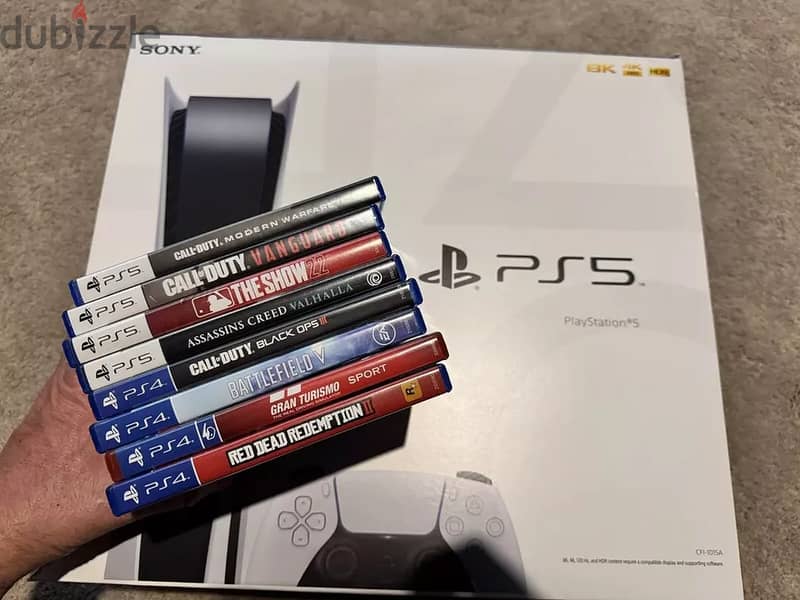 Sony PlayStation 5 Disc Edition 825GB Home Console With 8 Game Bundle 0