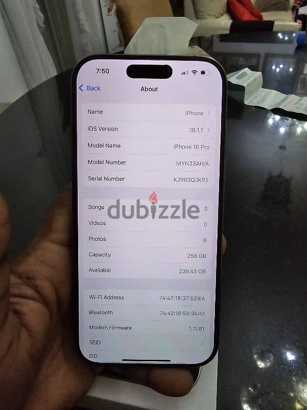 Iphone 16pro 256gb Natual Titani 0