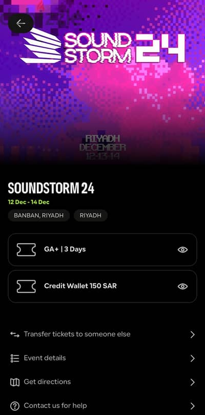 SOUNDSTORM RIYADH 24 GA+ Eminem etc