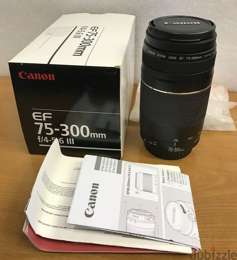 CANON EF 75 - 300MM F / 4-5.6 III USM LENS 0