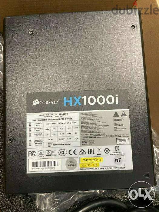 NEW Corsair HXi Series Hx1000i 1000 Watt Fully Modular Power 1