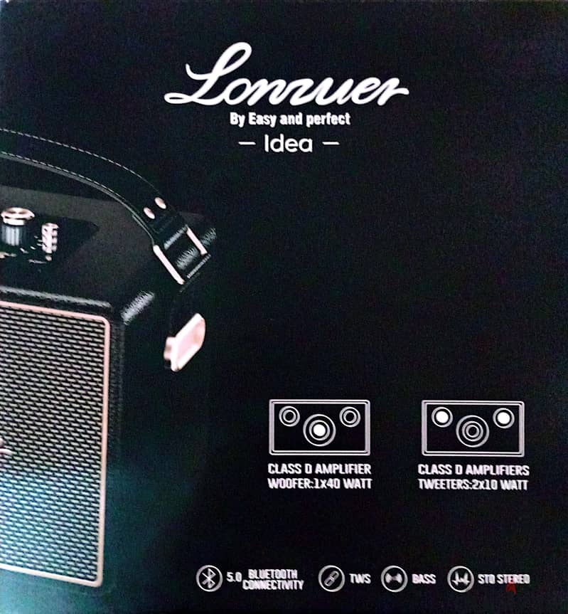 LONZUER  Portable Speaker Bluetooth,Retro Bluetooth speaker 0