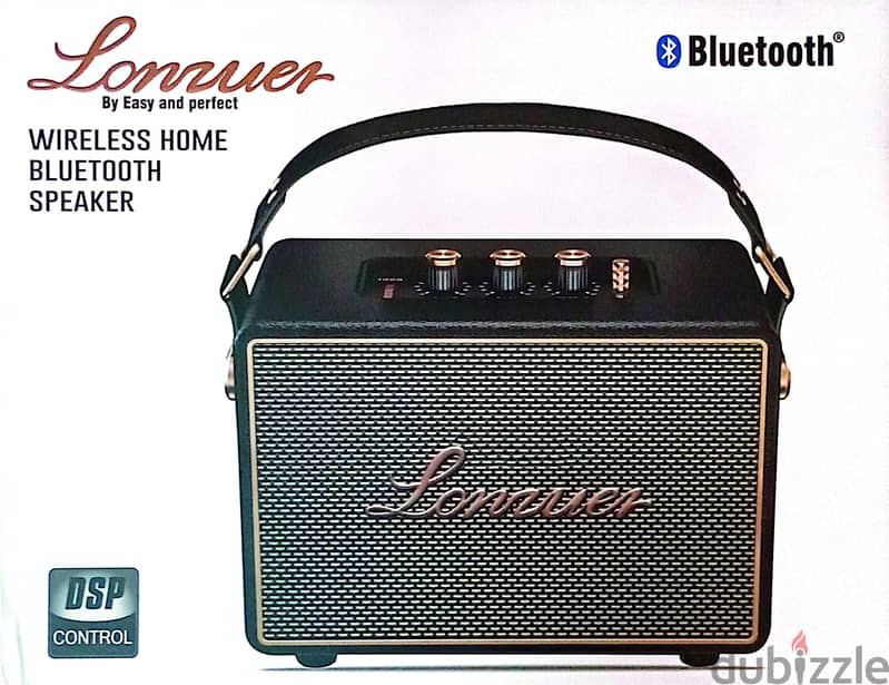 LONZUER  Portable Speaker Bluetooth,Retro Bluetooth speaker 7