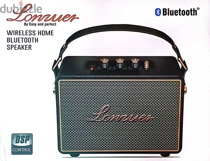 LONZUER  Portable Speaker Bluetooth,Retro Bluetooth speaker 8