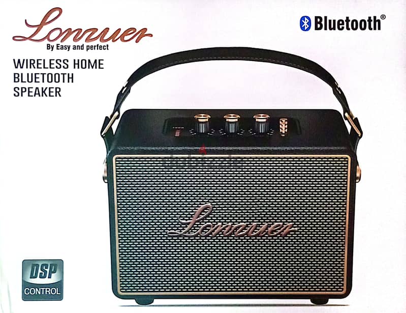 LONZUER  Portable Speaker Bluetooth,Retro Bluetooth speaker 10