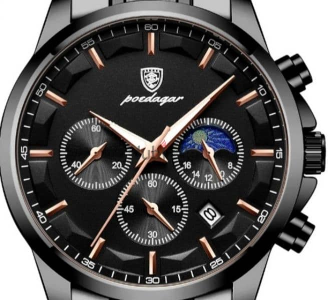 POEDAGAR And TOM JONES stainless steel water resistant Men's Watches 7