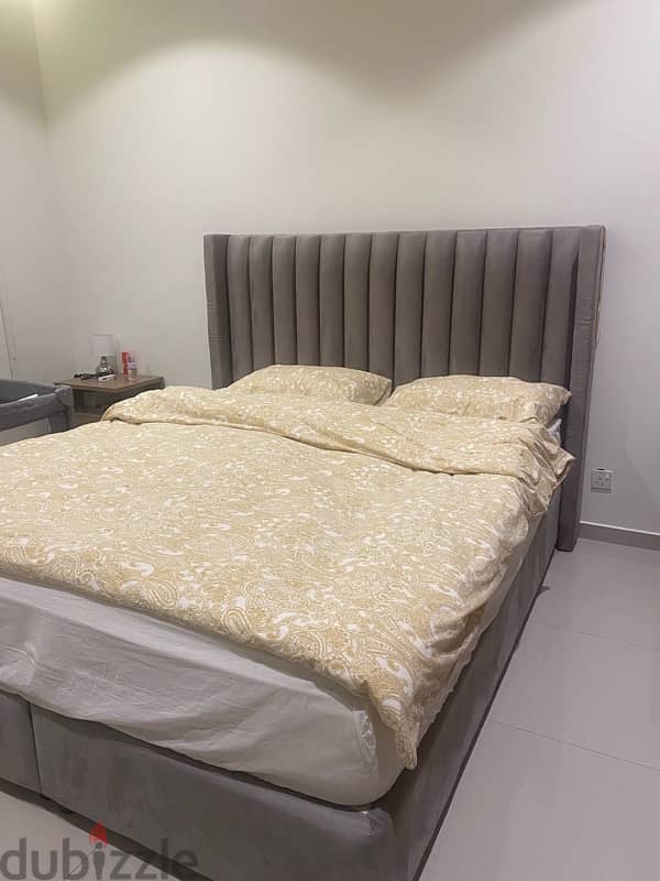 Bed + Mattress + 2 side tables + drawer 1