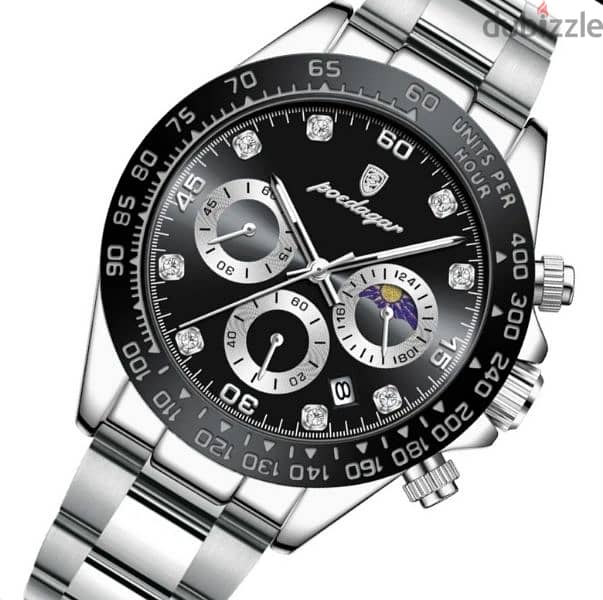 POEDAGAR WATERPROOF STAINLESS STEEL Men's Wristwatch 2