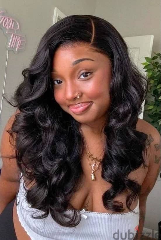 Full Lace Classy Natural Black Body Wave / Straight Free Parting Half 0