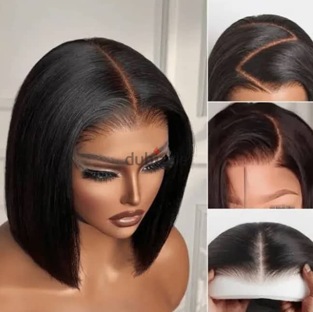 Glueless Wig Silky Blunt Bob Cut 7x6 Closure HD Lace Wig Breathable C 0