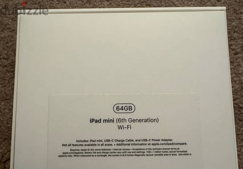 Apple iPad Mini 6th Generation 64 GB in Starlight WiFi 3