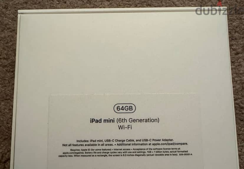 Apple iPad Mini 6th Generation 64 GB in Starlight WiFi 3