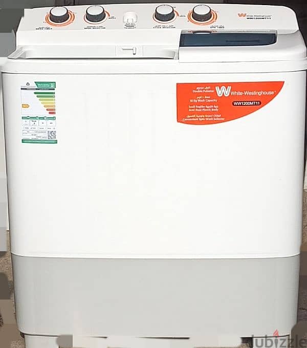 White Westinghouse Twin Tub Washing Machine,10kg,white 1