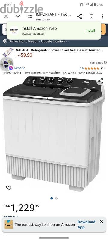 For Sale: Haam 18kg Semi-Automatic Washing Machine (Like New) 0