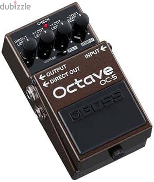 BOSS Oc-5 Octave Guitar And Bass Effect Pedal with Vintage And Poly M