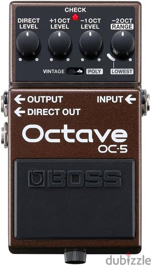 BOSS Oc-5 Octave Guitar And Bass Effect Pedal with Vintage And Poly M 1