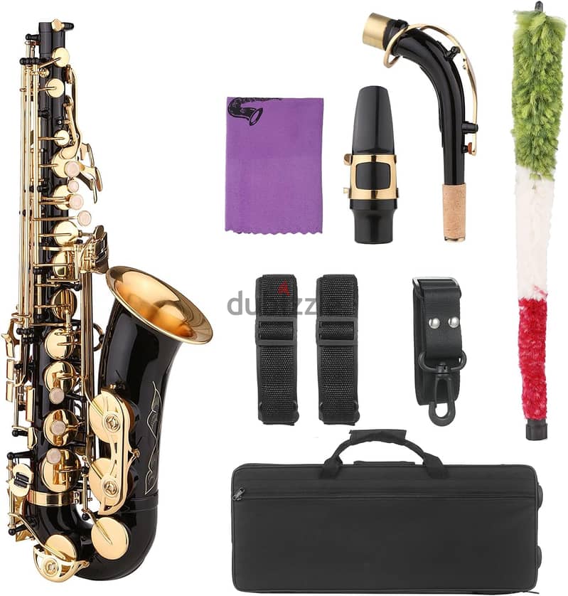 Fawoonu Saxophone Black Paint E-flat Sax for Beginner Student Interme 1