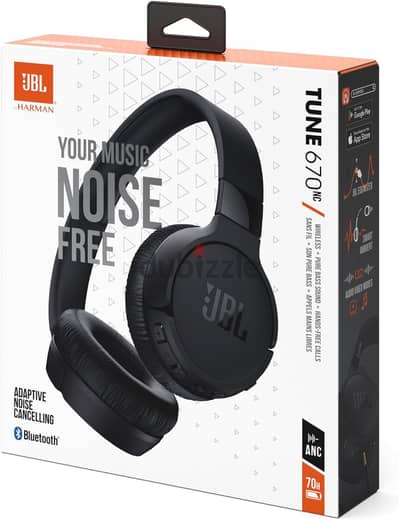 JBL Tune 670NC Adaptive Noise Cancelling Wireless On-Ear Headphones,