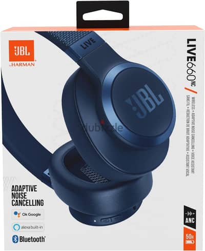 JBL Live 660NC Wireless Over Ear Noise Cancelling Headphones, Powerfu