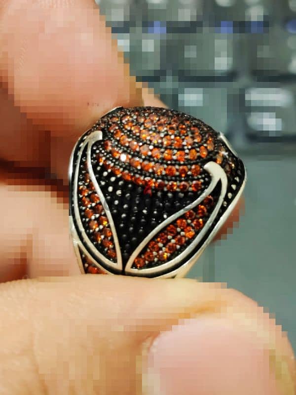 Turkish style Ring pure silver zarkon خاتم تركي,خاتم فضة 1