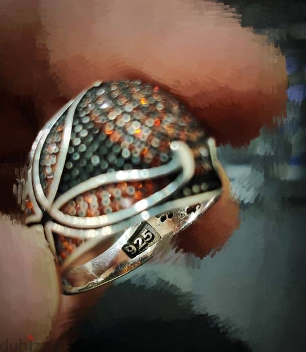 Turkish style Ring pure silver zarkon خاتم تركي,خاتم فضة 2