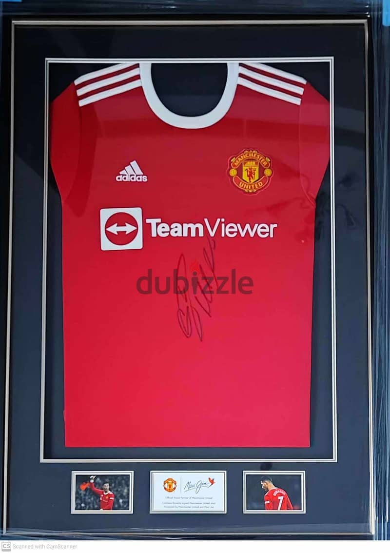 Cristiano Ronaldo t shirt Manchester united with signature  original w 0