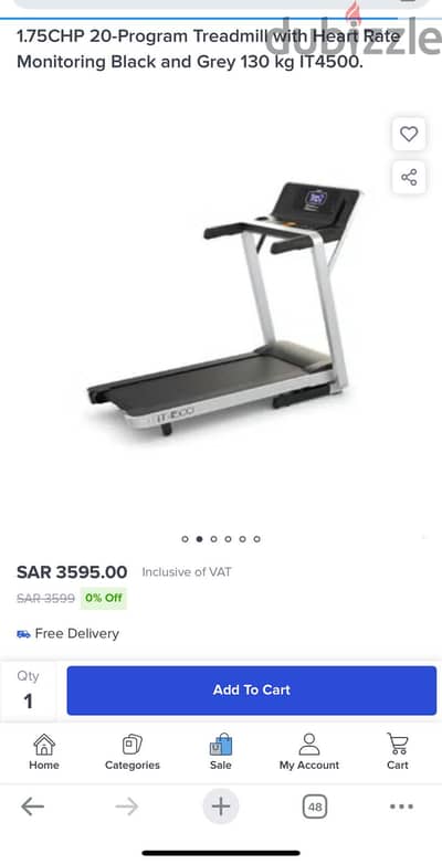 For Sale: Impetus iT4500 Treadmill (Like New)