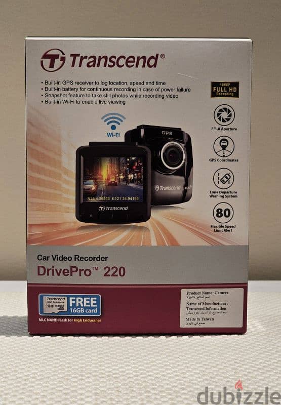 Transcend DrivePro 220 Dash Camera 0