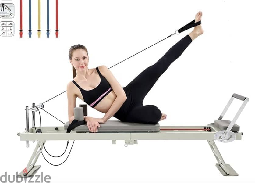 Foldable Pilates Reformer, Yoga Foldable Pilates Core Bed for Home,Su 1