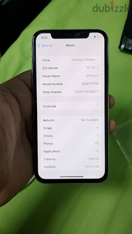 Iphone x 256gb need arjent sell 0572551066 no scratches full new 6